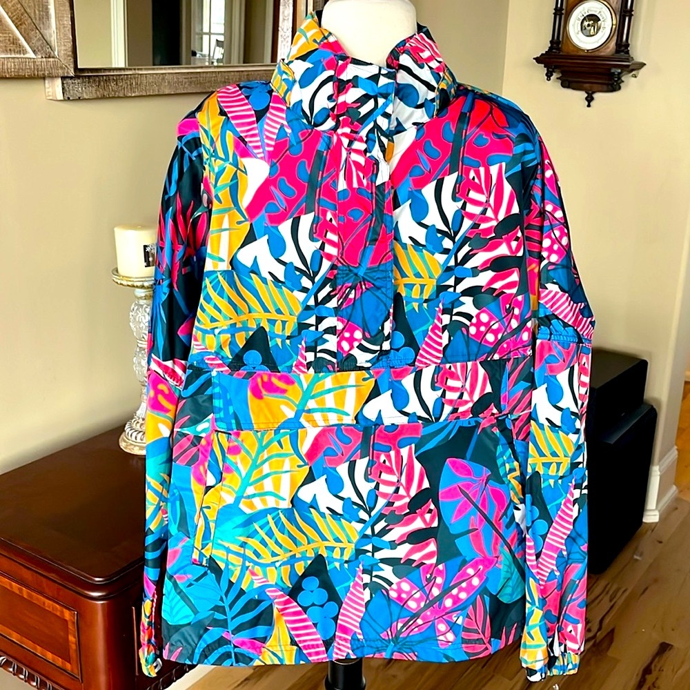 Lauren James Windbreaker Pullover Rain Jacket Colorful